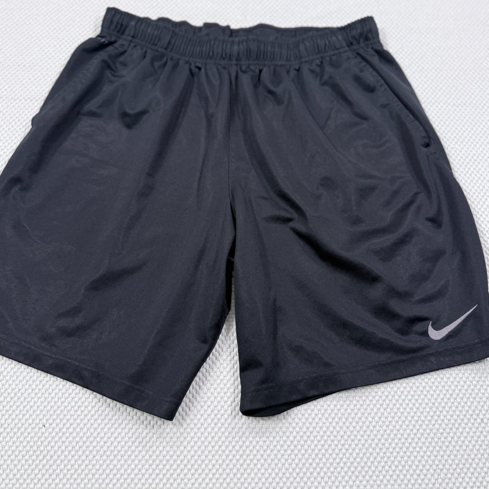 Nike Dri-FIT Mens XXL Black Athletic Training Shorts Swoosh Drawstring 2XL